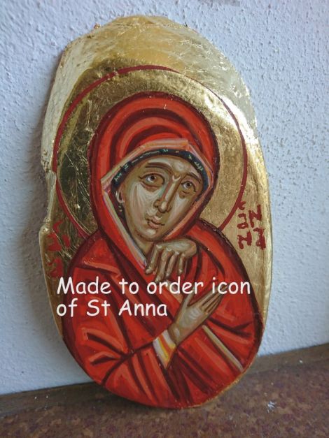 st anne icon on birch