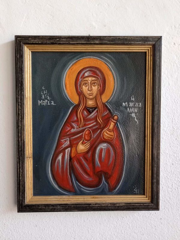 Mary Magdalene holding the red egg