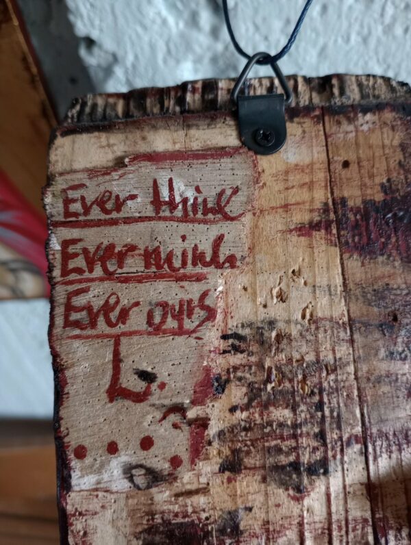 The back side of the driftwood WITH Ludwig Van Beethoven letter